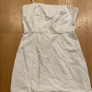 Zara white tie strap dress